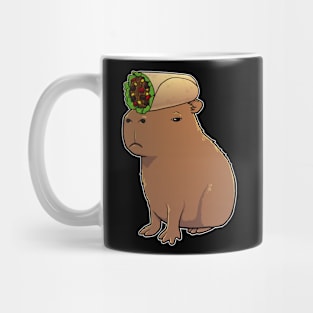 Capybara with a Burrito on its head Mug